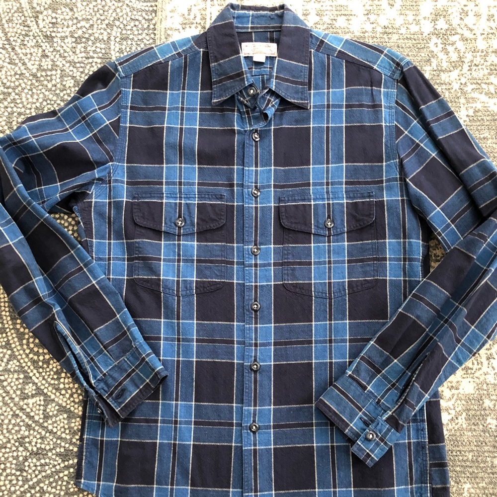 Wallace and Barnes indigo button down